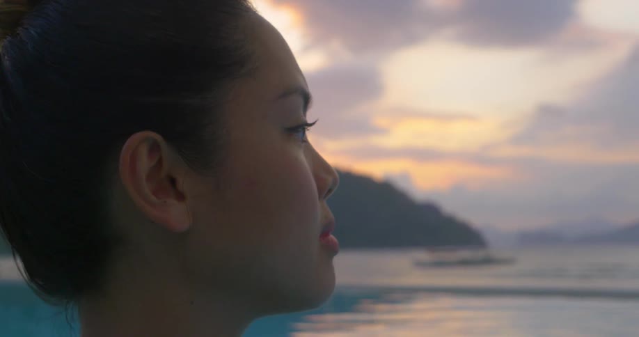 A person staring off at the horizon