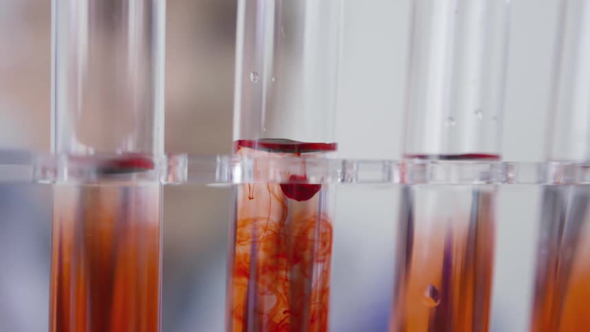 Drops of red liquid