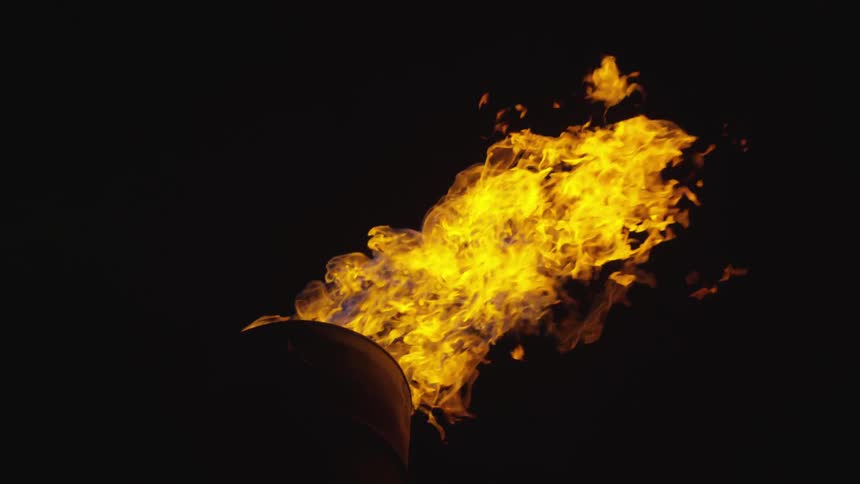Flames spilling out