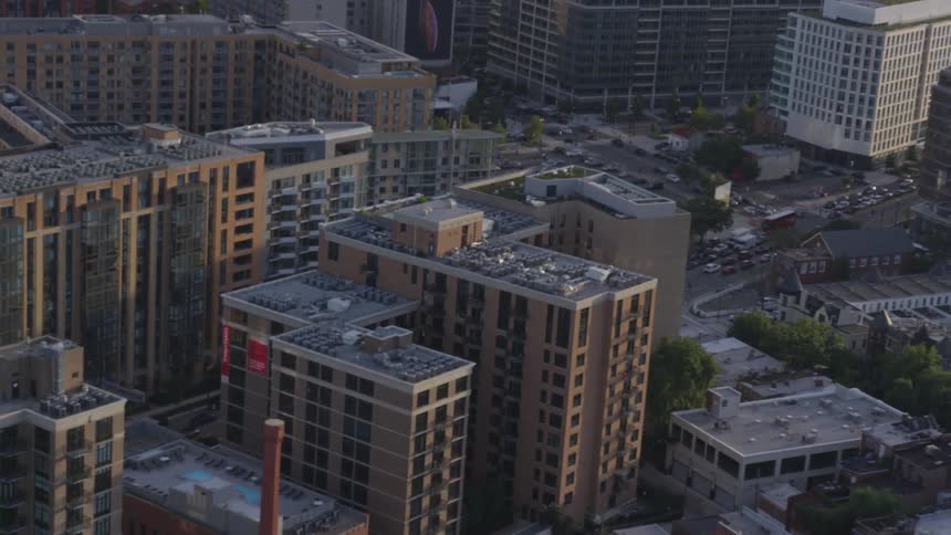 Skyline of buildings condos and apartments in a metropolis area