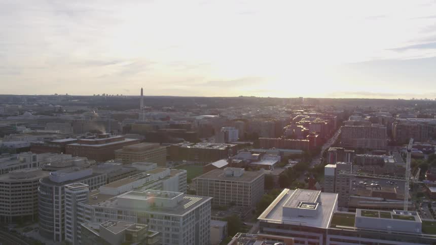 Aerial shot of a city