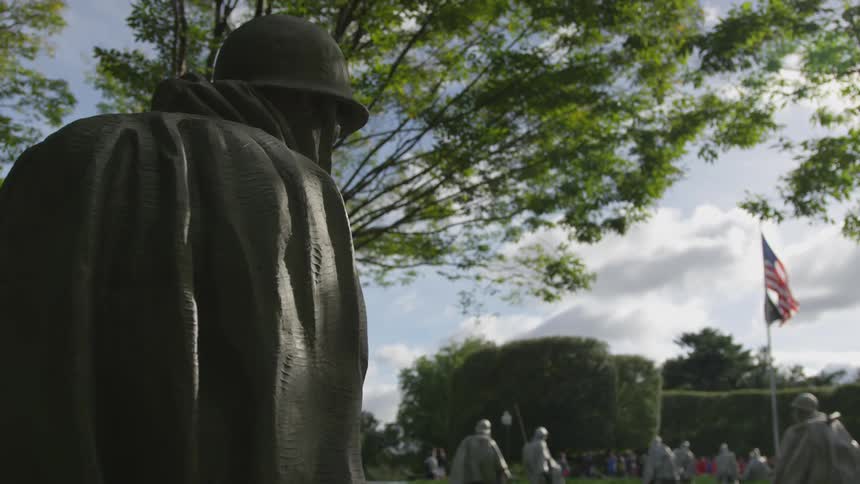 A field of statues