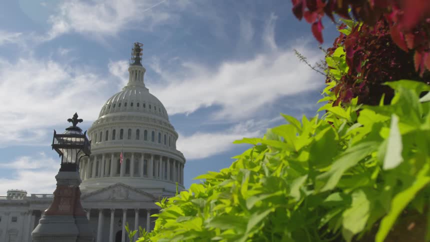 Garden in front of a capital building