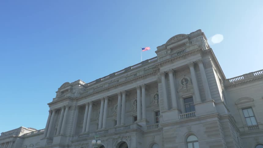 Flag flying on top of a building