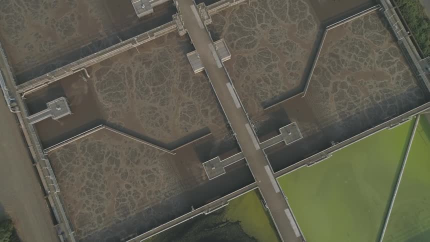 Water in a water treatment facility