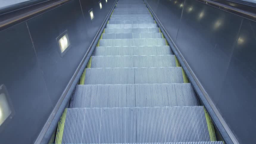 Escalator moves in a downward direction