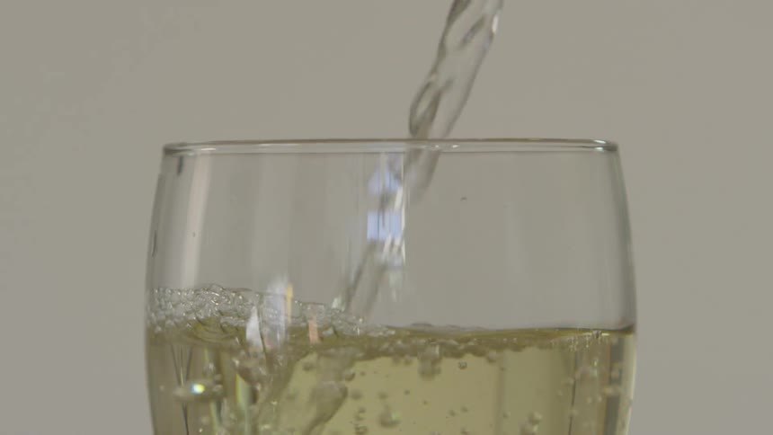 Liquid poured into a glass