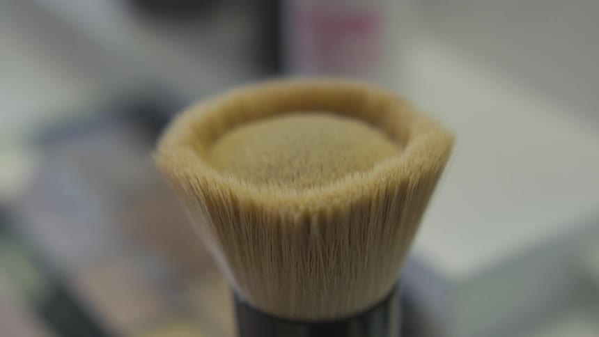 Close up of bristles of a brush