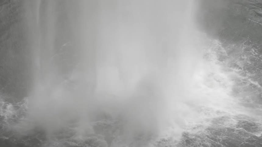 Water falling into a river