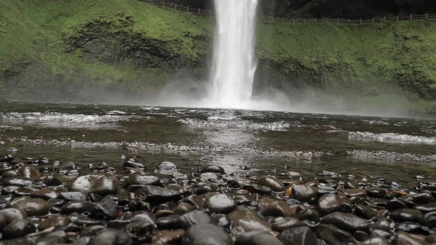 Water is coming out of a waterfall
