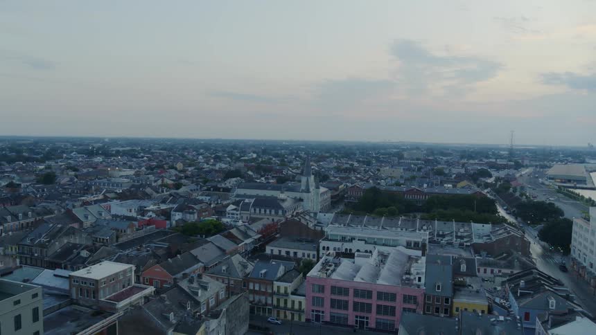 Aerial shot of a city
