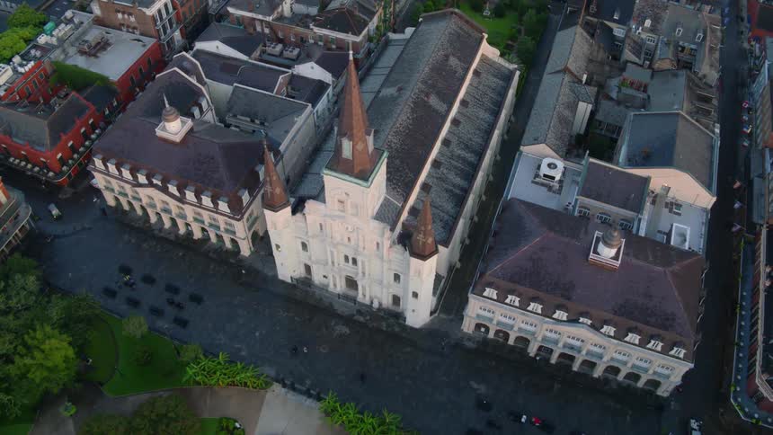 Many homes and buildings sit close together