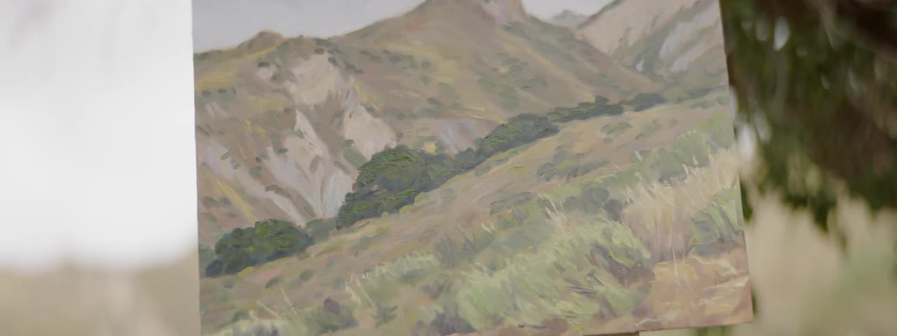 A painting of an outdoor nature scene