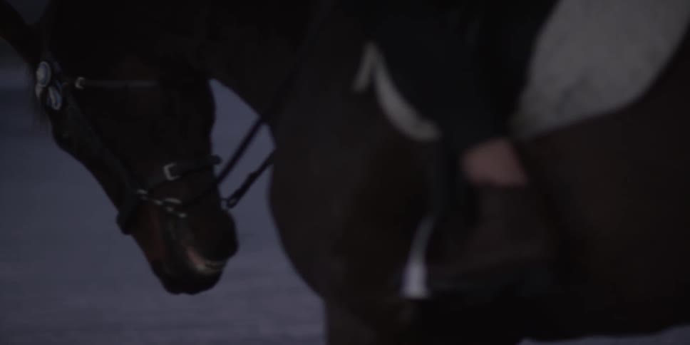 A person riding a horse