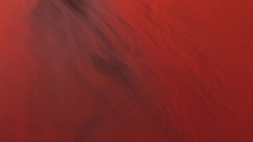 Stringy cloud-like patterns in red