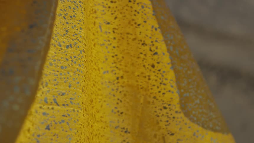A piece of fabric blowing in the wind