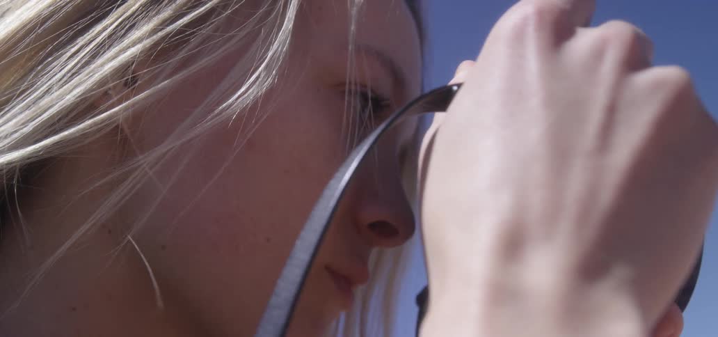 A female photographer takes pictures
