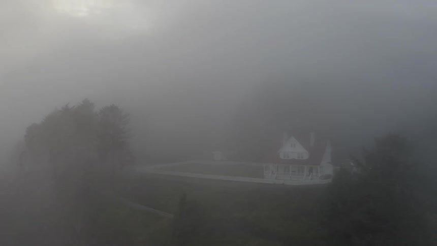 Fog is covering the outside area