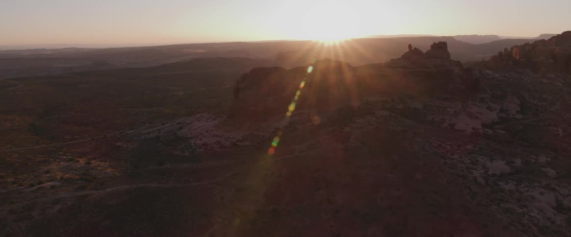 Aerial view of a canyon