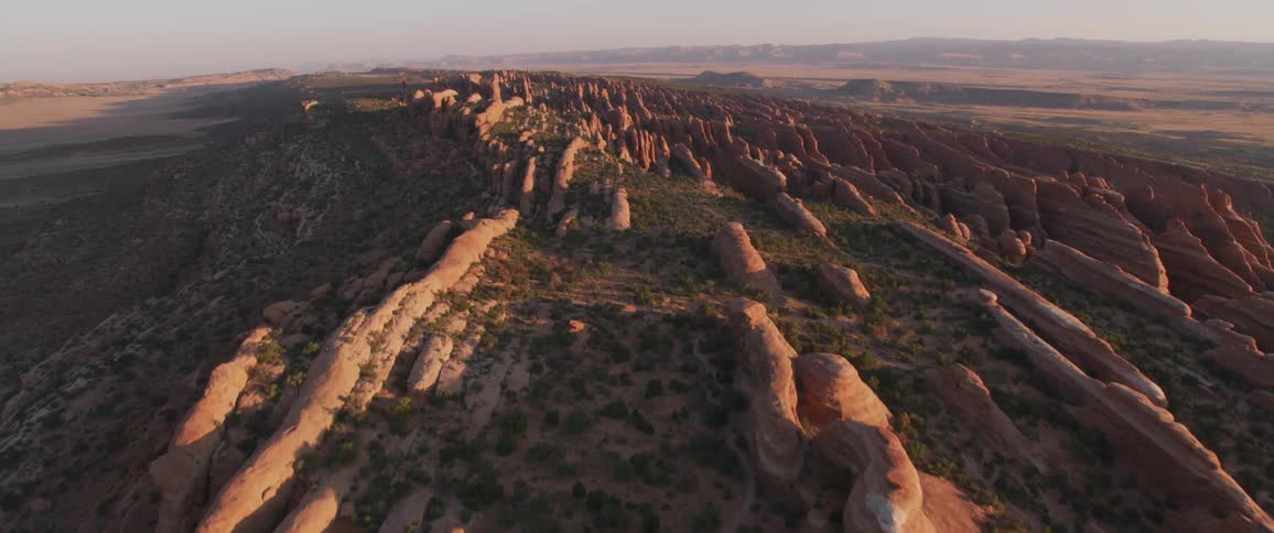 Badlands in a desert during the day