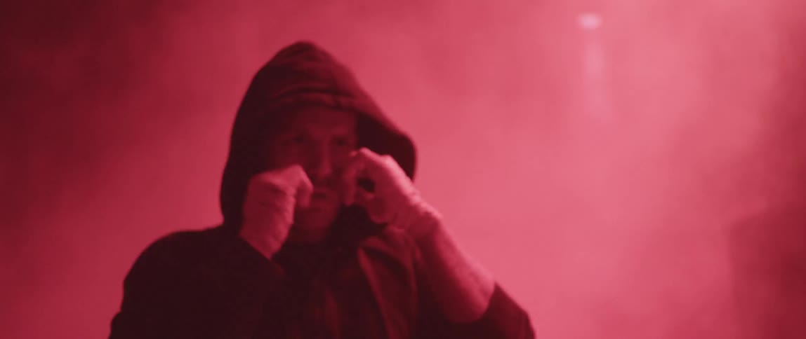 A man training for a fight