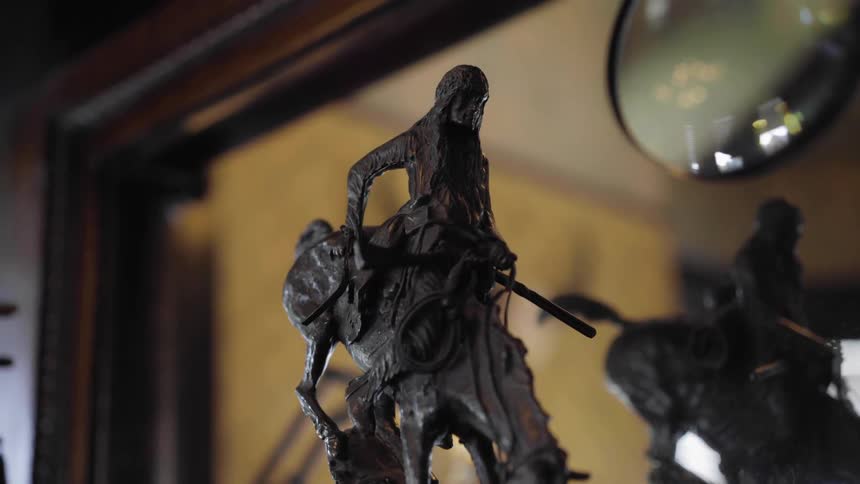 A statuette in a house