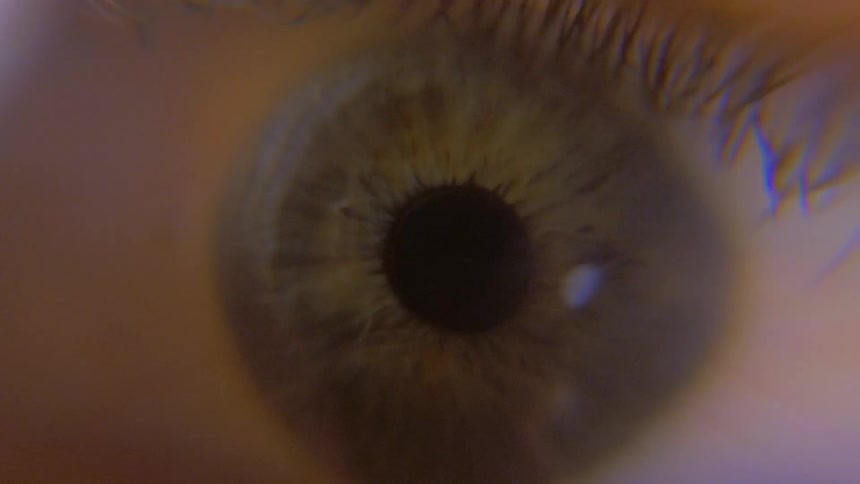 Up close view of a person's eye
