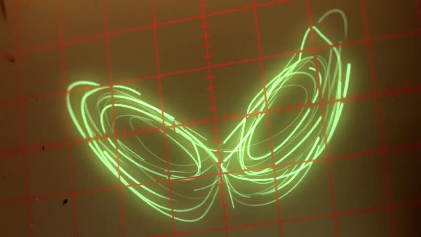 An oscilloscope screen flickers
