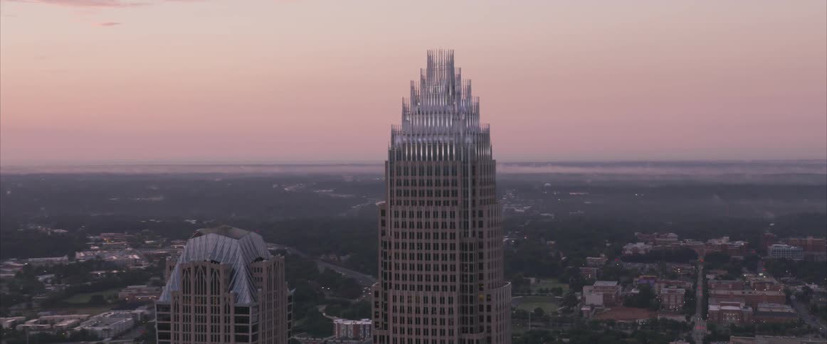 Aerial shot of a building