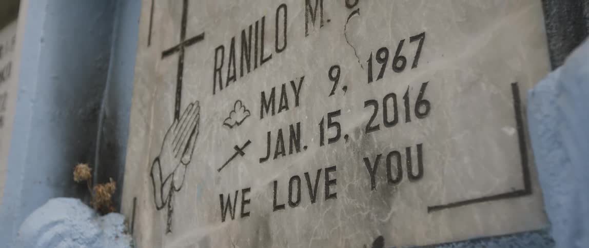 Grave marker on tomb