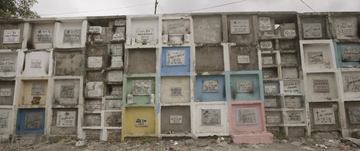 Stacks of concrete sealed boxes