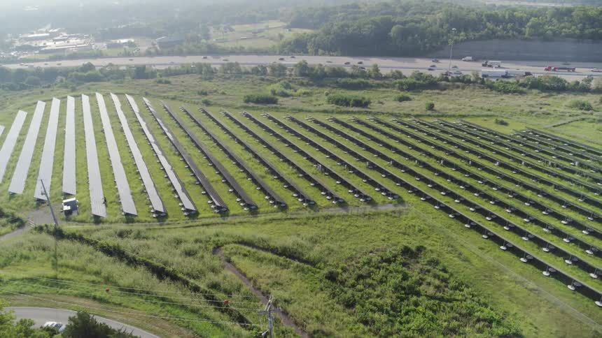Aerial view of a field
