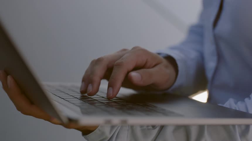 A man working on a laptop