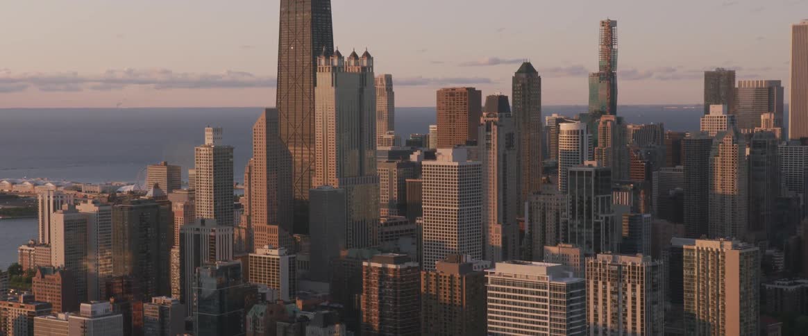 Multiple high rise buildings across a city