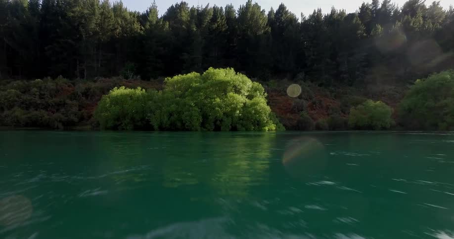 Water shown in the woods
