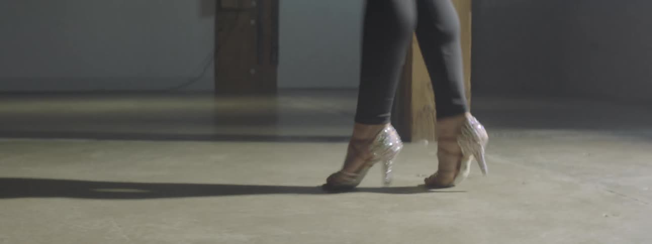 The feet of a dancer dancing