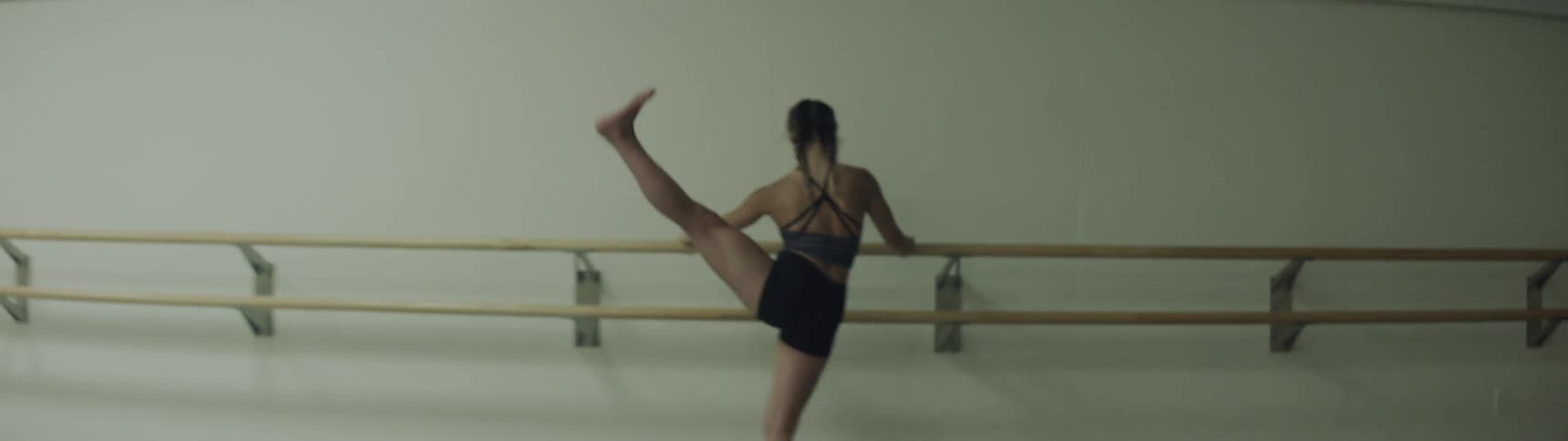 Shaky shot of a person practicing