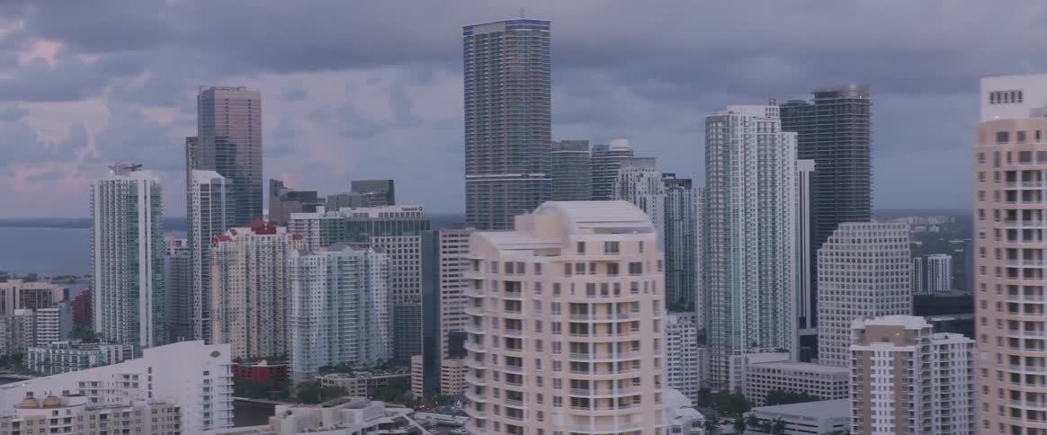 Skyscrapers near waterfront