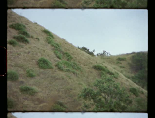 Video footage of a grassy hill