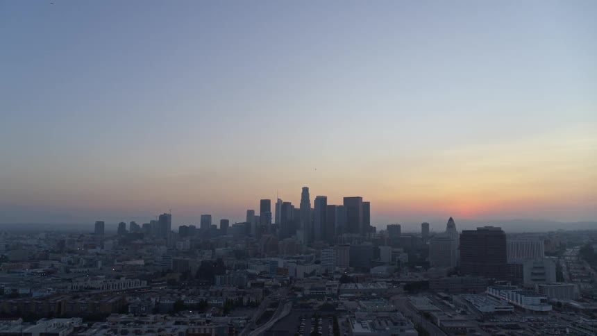 Aerial view of a large metropolitan area