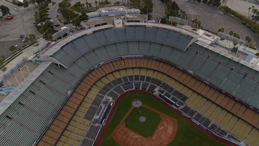 An empty baseball stadium