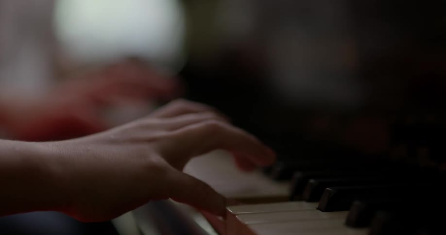 A person playing the piano