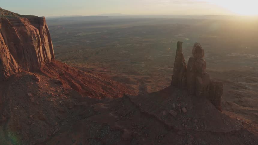 A landscape shot of a mesa