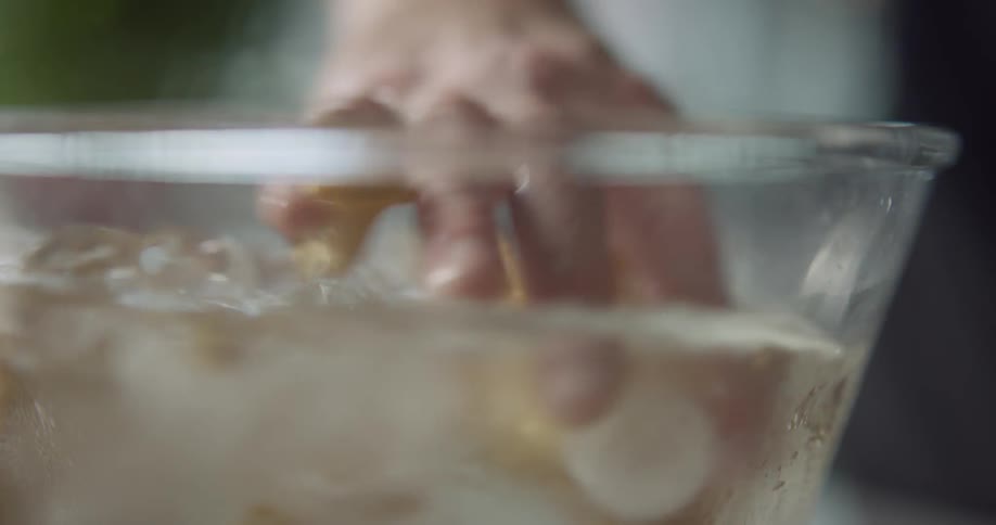 A person spins an ice bath