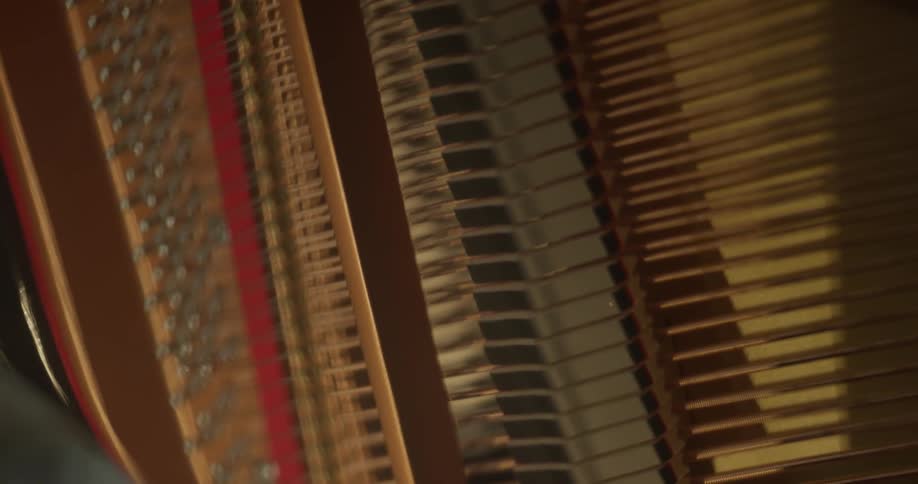 Inside view of a piano