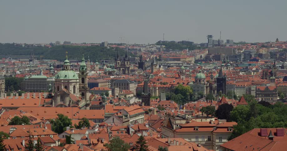 A panoramic view of the city of prague