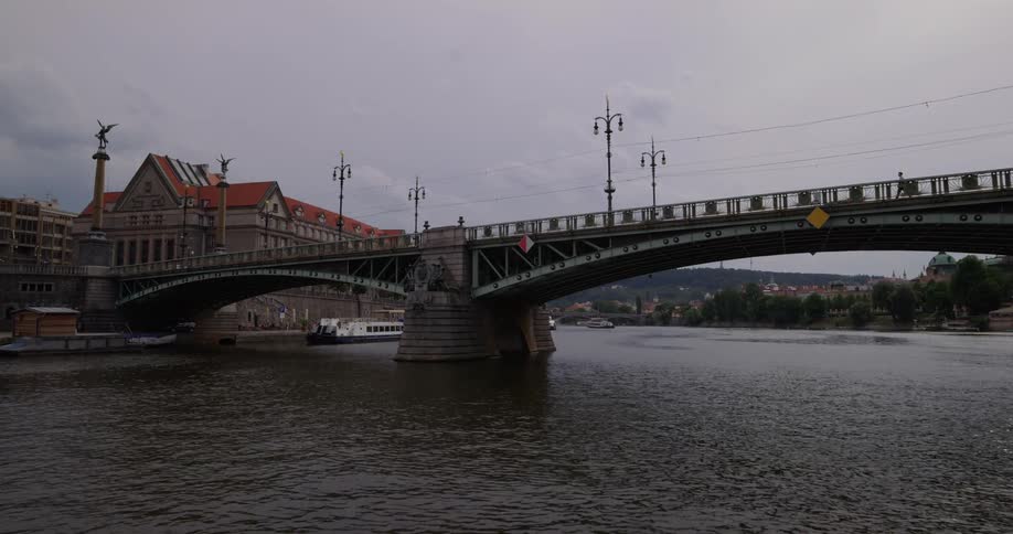 Cars traveling over a bridge