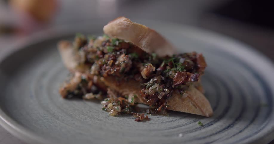 The food is presented on the dish