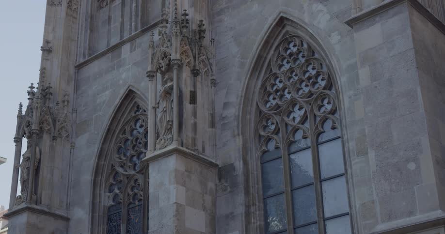 Arch windows from a church with architectural design