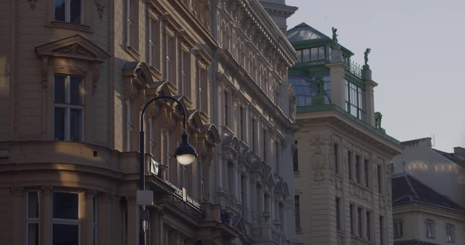 Classic architecture with stone buildings and archways